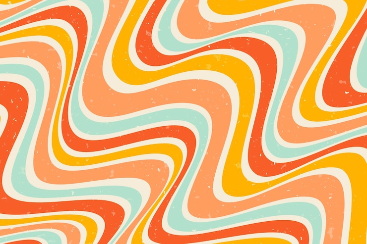 Vector Gratis latar belakang psychedelic groovy