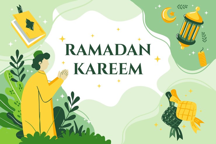 Vector Gratis latar belakang ramadan datar