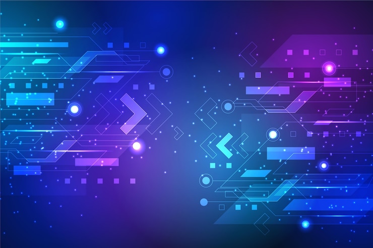 Vector Gratis latar belakang realistis dalam gaya futuristik