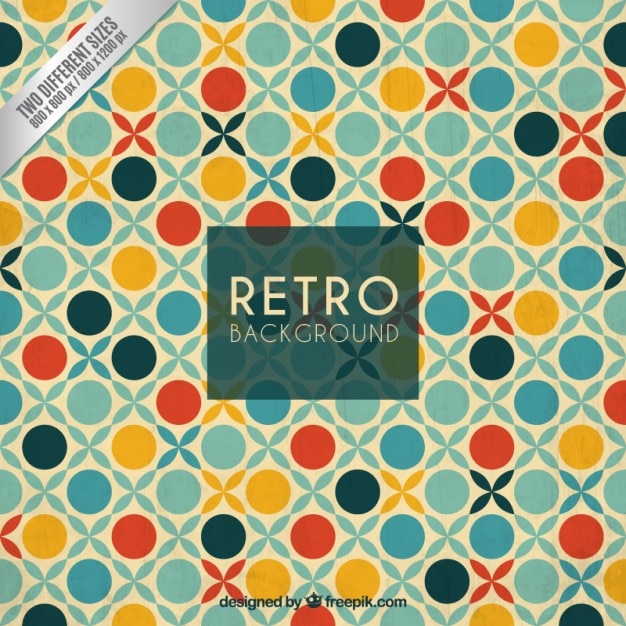 Vector Gratis latar belakang retro dalam gaya mosaik