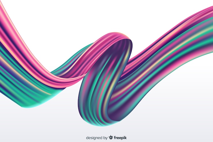 Vector Gratis latar belakang sapuan kuas holografik