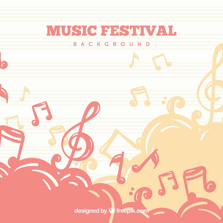 Vector Gratis latar belakang sederhana untuk festival musik