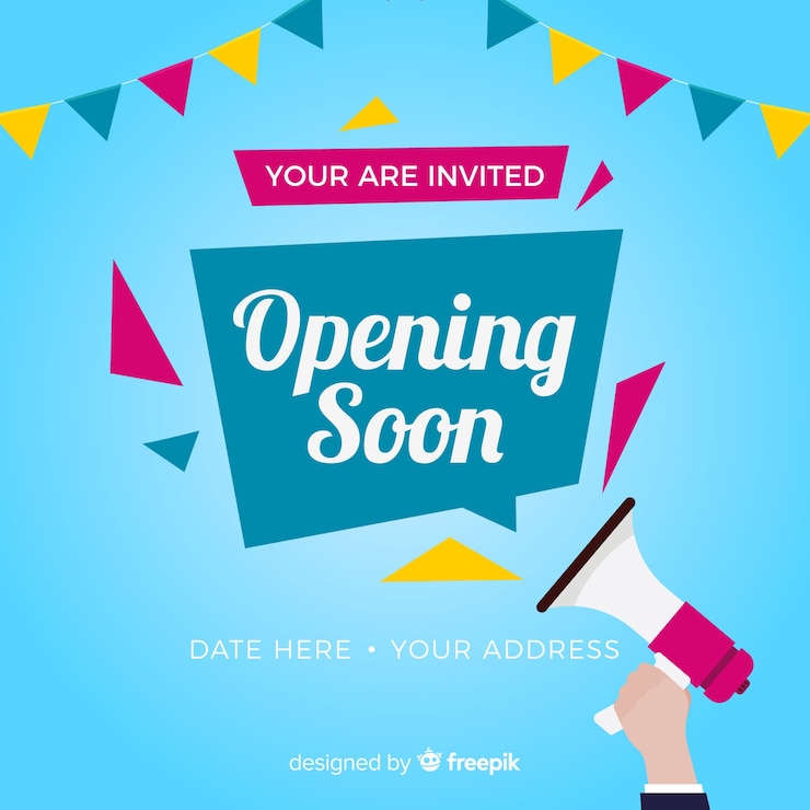 Vector Gratis latar belakang segera dibuka dalam gaya datar