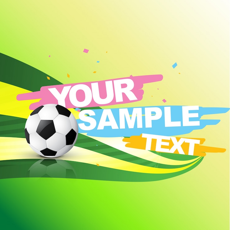 Vector Gratis latar belakang sepak bola abstrak dengan ruang untuk teks anda