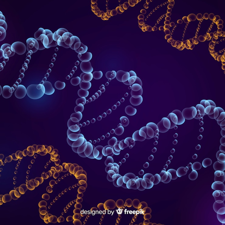 Vector Gratis latar belakang struktur dna abstrak gelap
