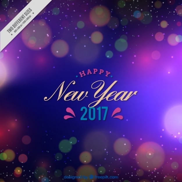 Vector Gratis latar belakang tahun baru biru dengan bentuk bulat