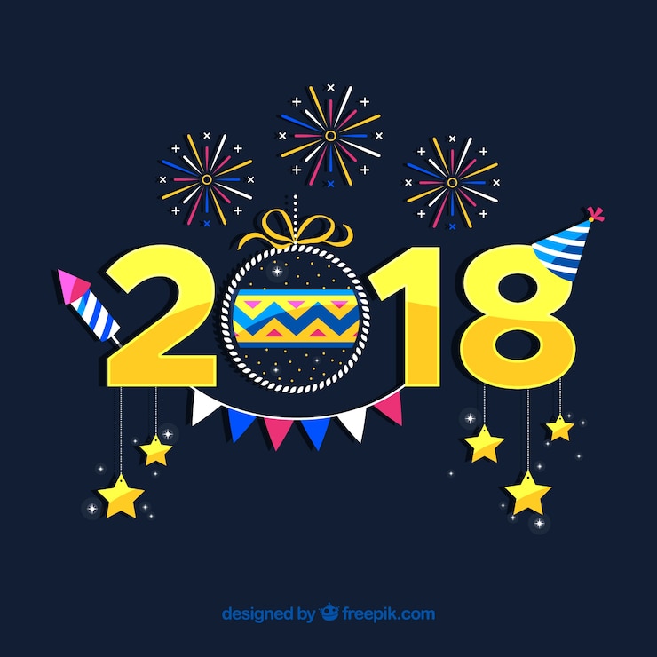 Vector Gratis latar belakang tahun baru