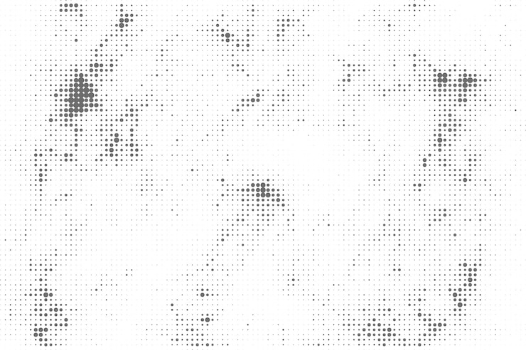 Vector Gratis latar belakang tekstur pola halftone grunge hitam putih