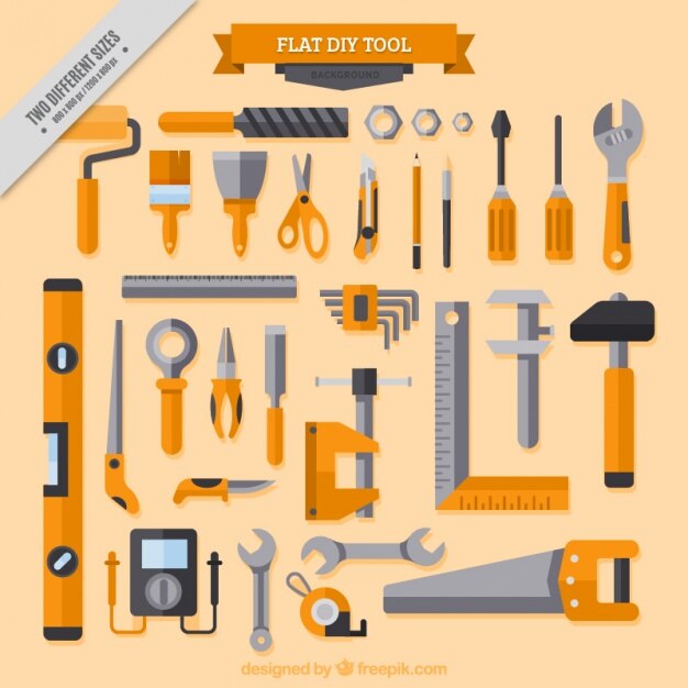 Vector Gratis latar belakang tentang alat pertukangan kayu