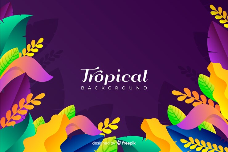 Vector Gratis latar belakang tropis gradien