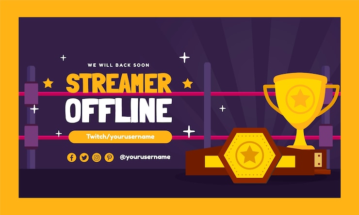 Vector Gratis latar belakang twitch gulat yang digambar tangan