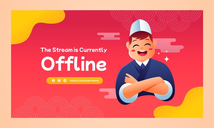 Vector Gratis latar belakang twitch restoran korea yang digambar tangan