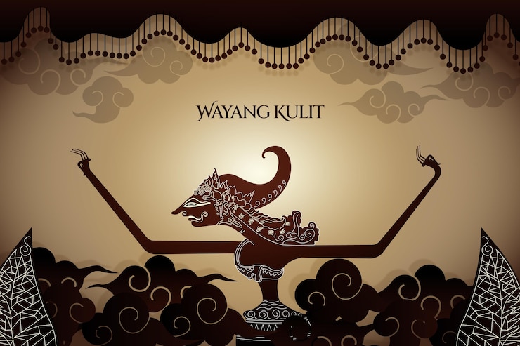 Vector Gratis latar belakang wayang kulit