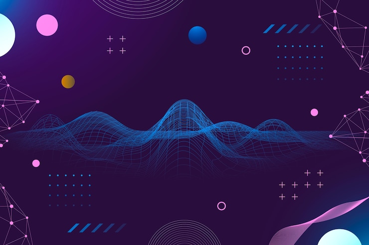 Vector Gratis latar belakang wireframe abstrak gradien