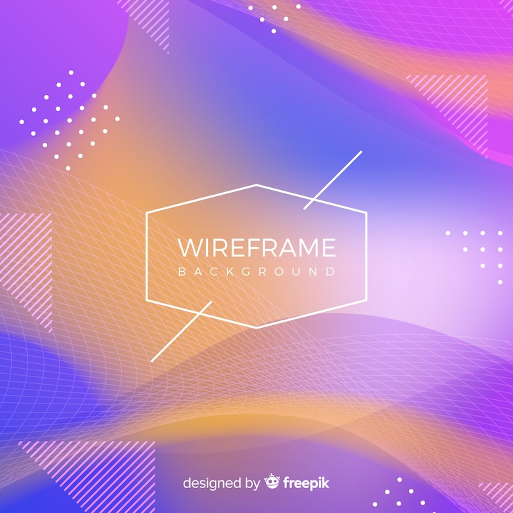 Vector Gratis latar belakang wireframe