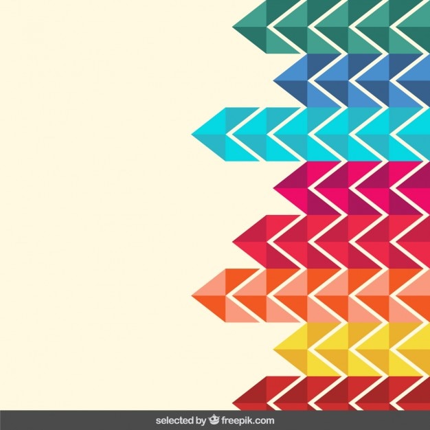 Vector Gratis latar belakang zigzag warna-warni
