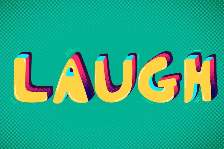 Vector Gratis laugh funky word typography vector