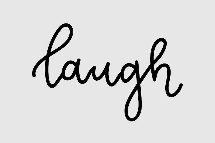 Vector Gratis laugh typography vector text message