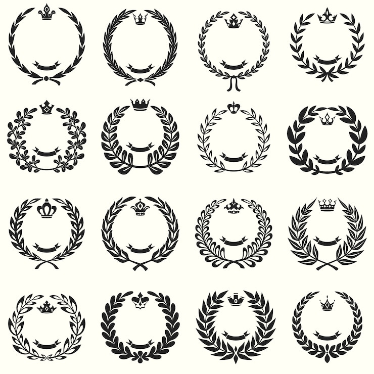 Vector Gratis laurel wreathes set