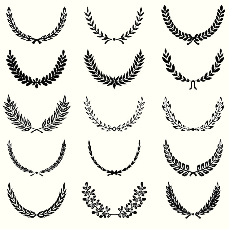 Vector Gratis laurel wreathes set