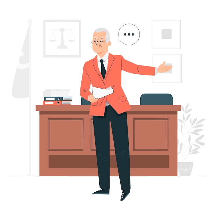 Vector Gratis lawyer arguing concept illustration