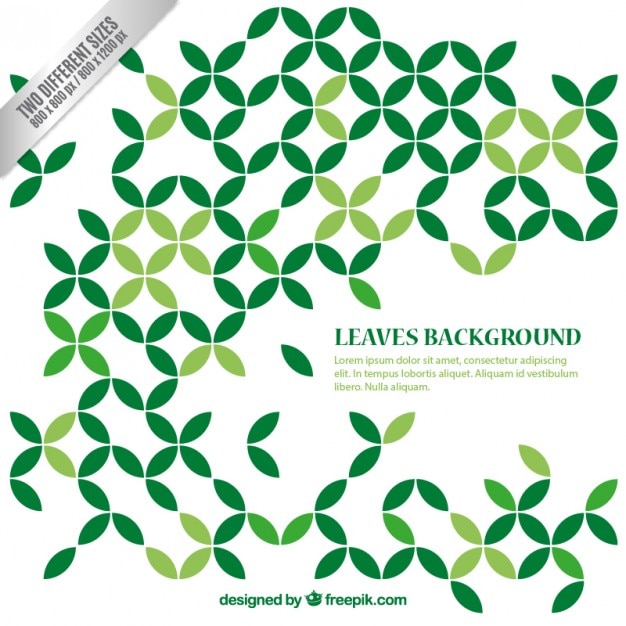 Vector Gratis leaves background in mosaic style