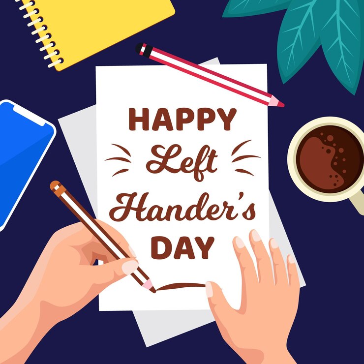 Vector Gratis left handers day illustration theme