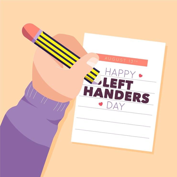 Vector Gratis left handers day in flat design