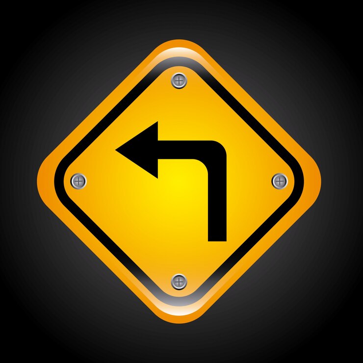 Vector Gratis left turn design 