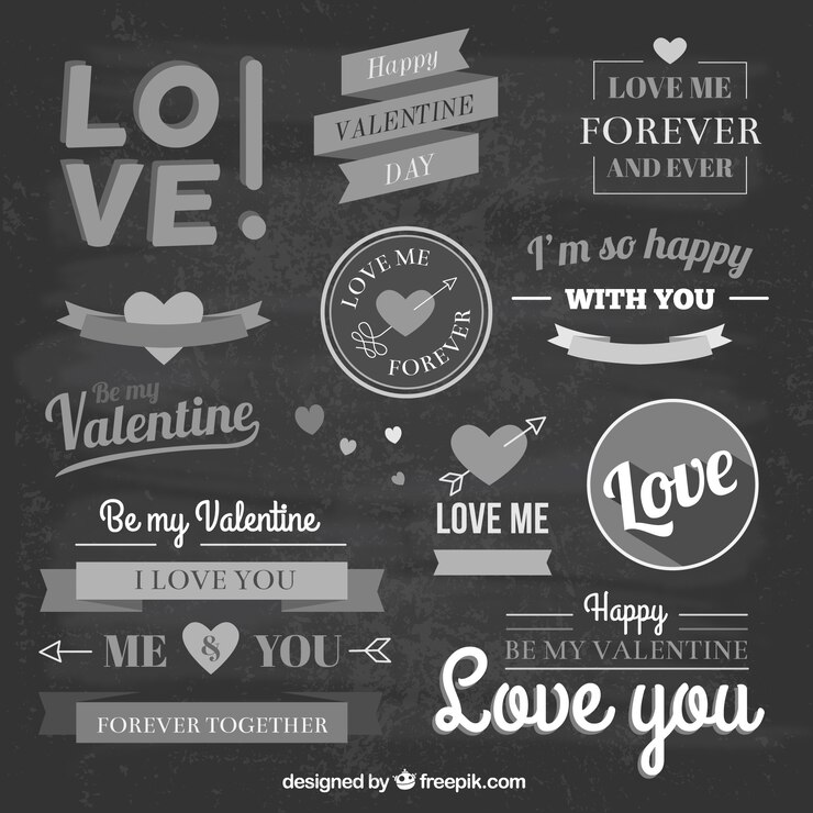 Vector Gratis lencana cinta vintage