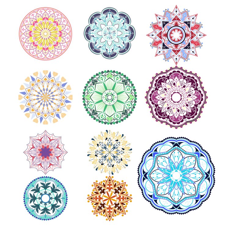 Vector Gratis lencana mandala detail