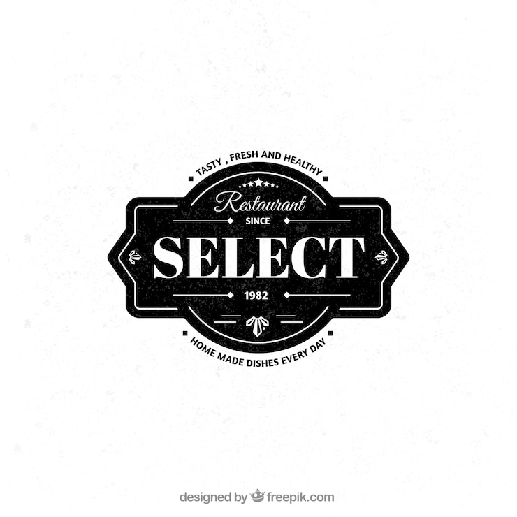 Vector Gratis lencana restoran dalam gaya vintage