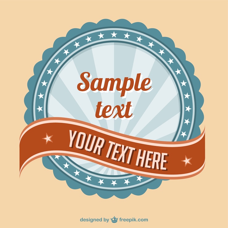 Vector Gratis lencana semburat matahari retro