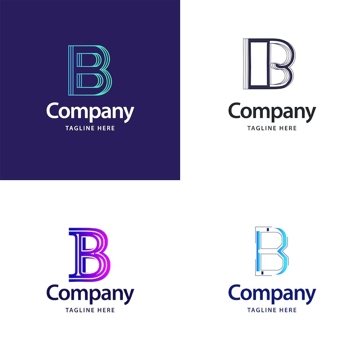 Vector Gratis letter b big logo pack design creative modern logos design for your business