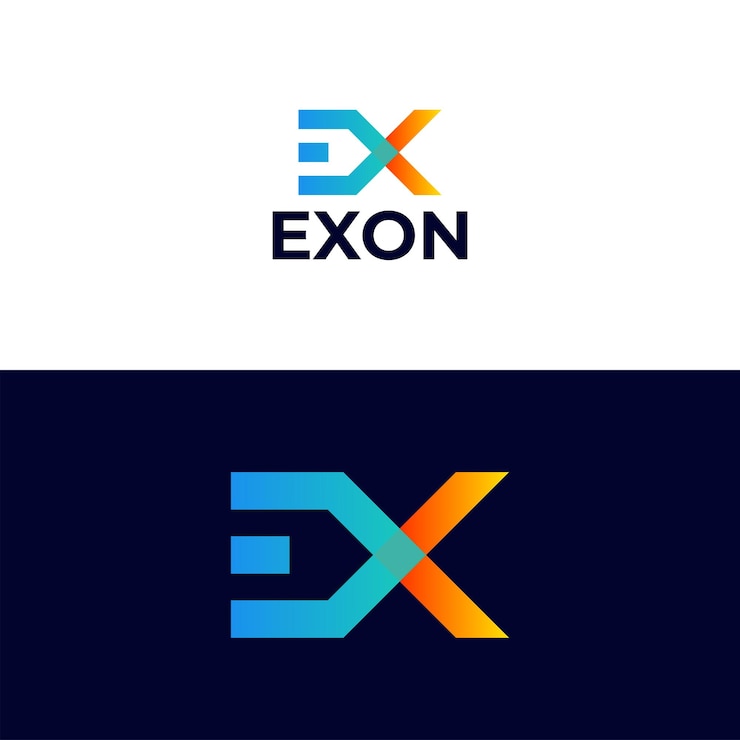 Vector Gratis letter e and letter x combine logo