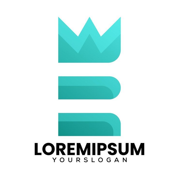 Vector Gratis letter e king gradient logo design