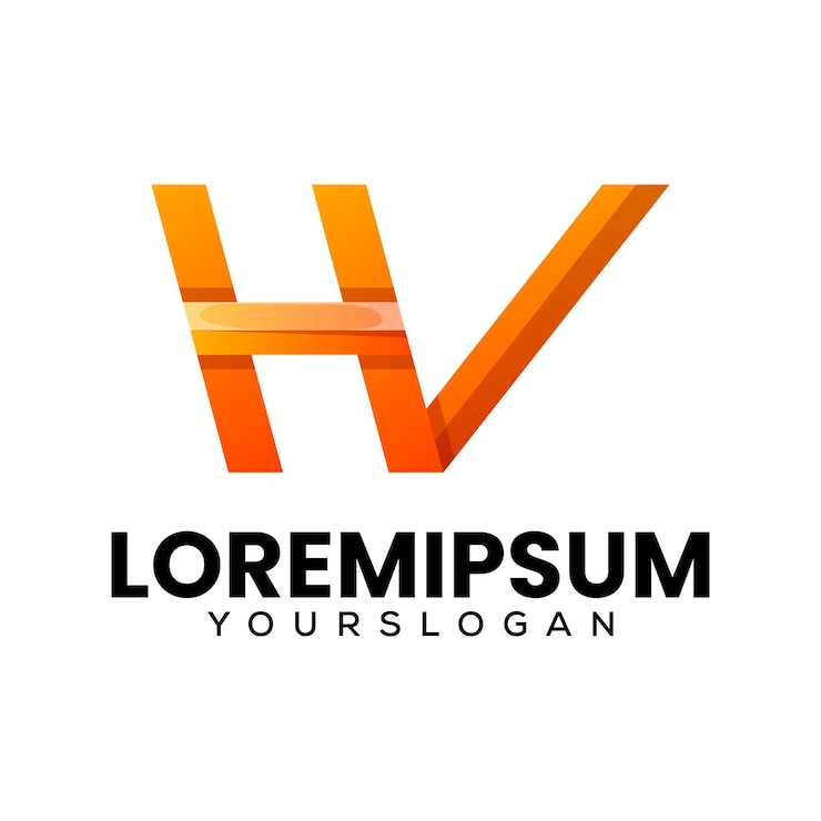 Vector Gratis letter h v logo design vector