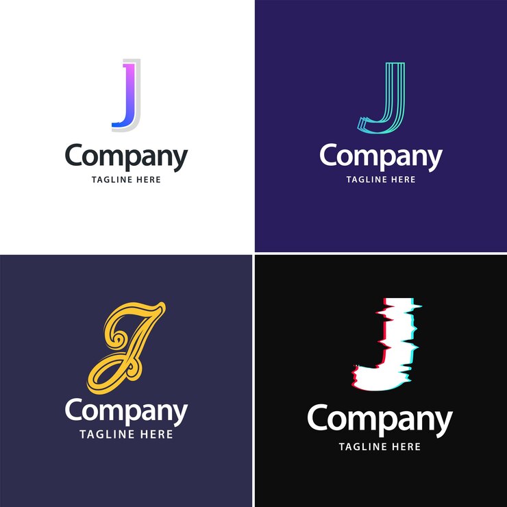 Vector Gratis letter j big logo pack design creative modern logos design for your business vector brand name illustration