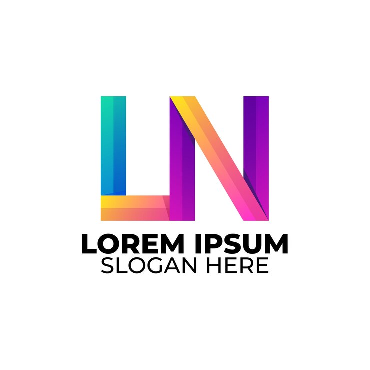 Vector Gratis letter l and letter n modern logo