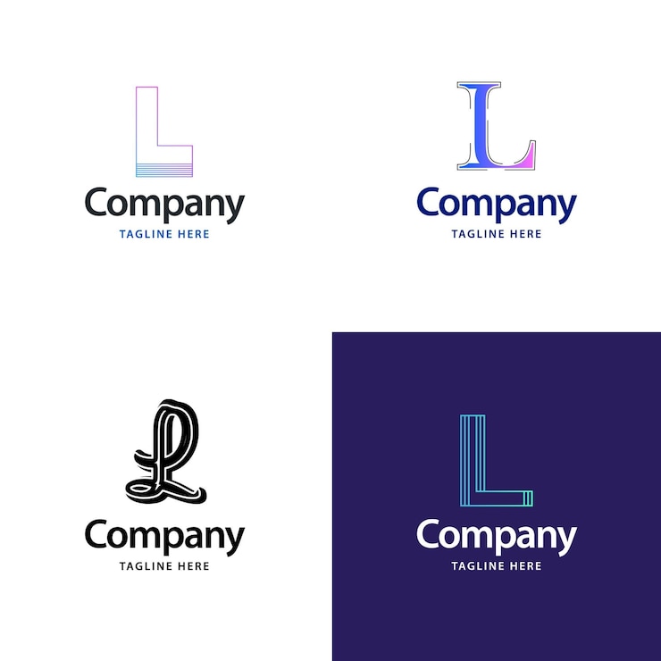 Vector Gratis letter l big logo pack design creative modern logos design for your business vector brand name illustration