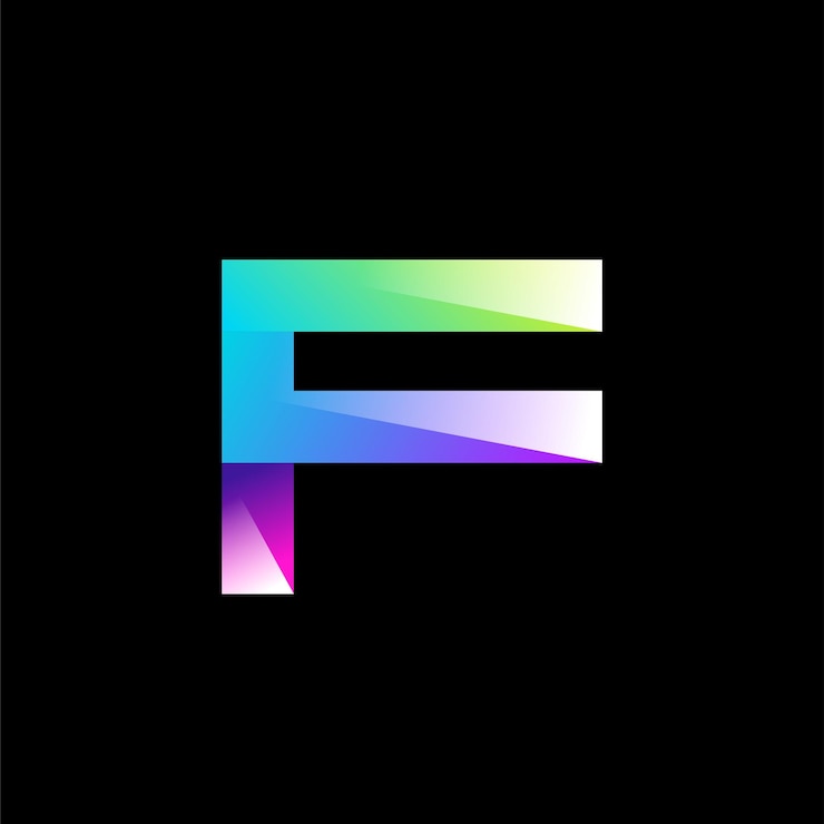 Vector Gratis letter logo simple gradient color