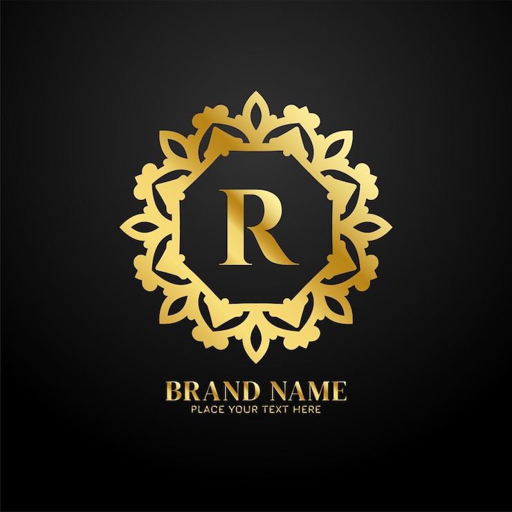 Vector Gratis letter r luxury brand logo concept design