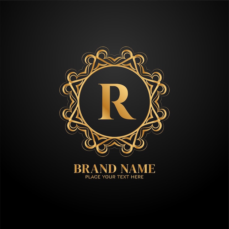 Vector Gratis letter r luxury brand logo