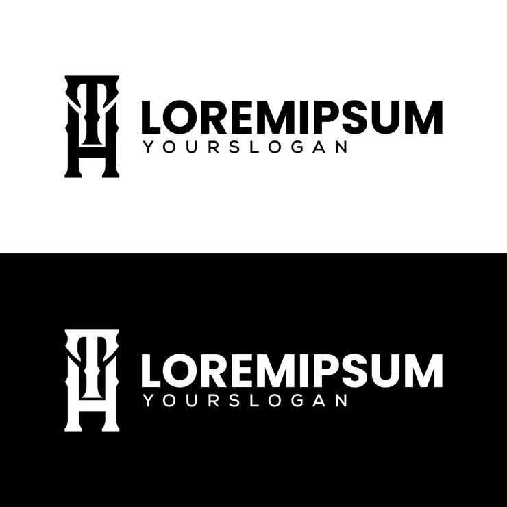 Vector Gratis letter t h logo design vector