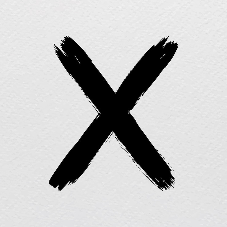 Vector Gratis :letter x dry brush stroke typography vector