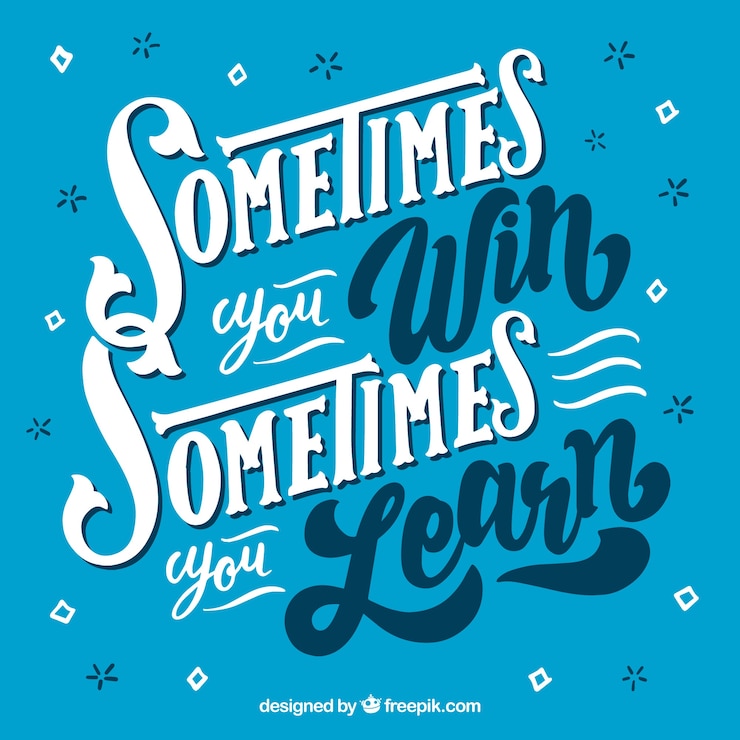 Vector Gratis lettering background with inspirational message and ornaments