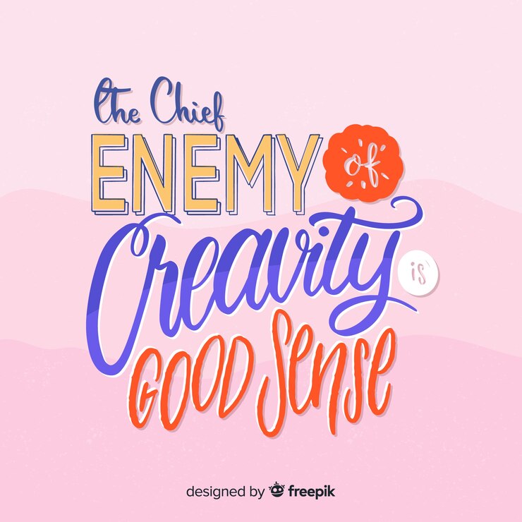 Vector Gratis lettering design with creativity quote