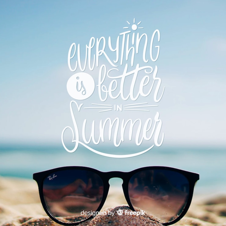 Vector Gratis lettering musim panas berwarna-warni
