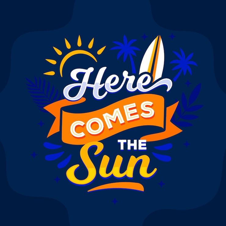 Vector Gratis lettering musim panas digambar tangan