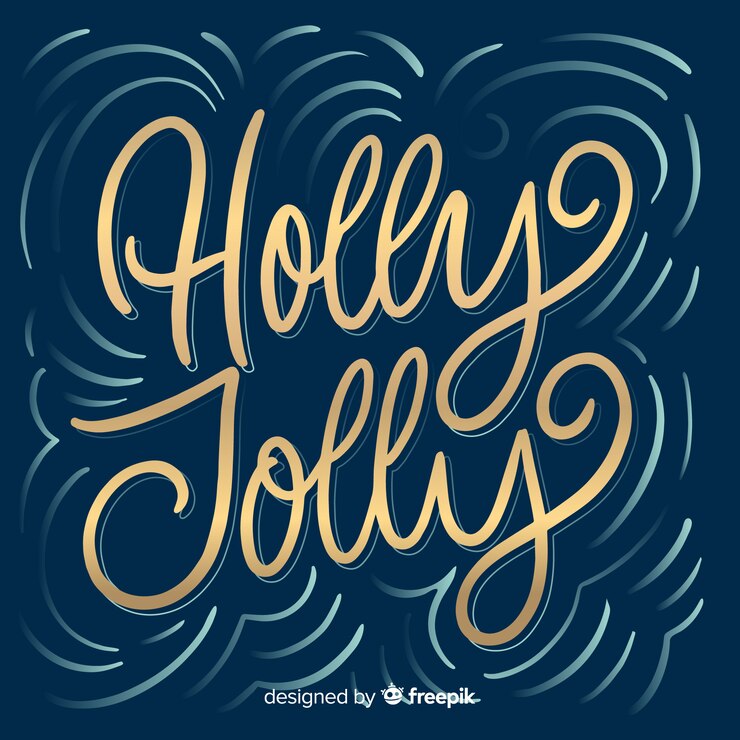 Vector Gratis lettering natal